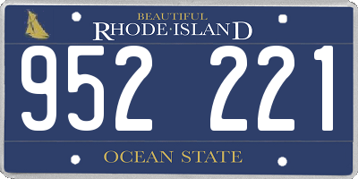 RI license plate 952221