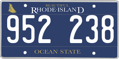 RI license plate 952238