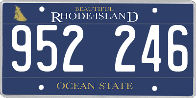 RI license plate 952246
