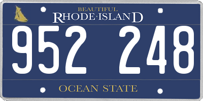 RI license plate 952248