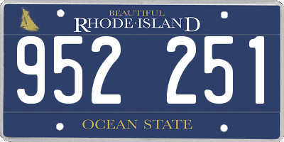 RI license plate 952251