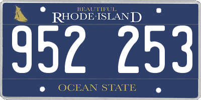 RI license plate 952253