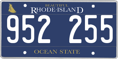 RI license plate 952255