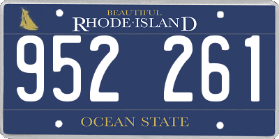 RI license plate 952261