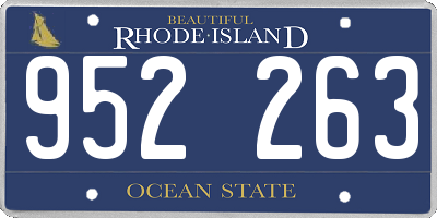 RI license plate 952263
