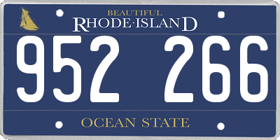 RI license plate 952266