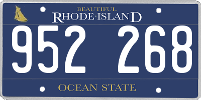 RI license plate 952268