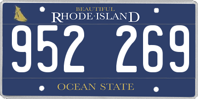RI license plate 952269