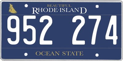 RI license plate 952274