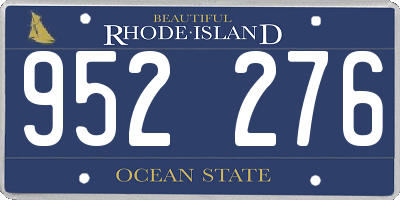 RI license plate 952276