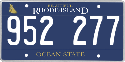 RI license plate 952277