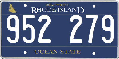 RI license plate 952279