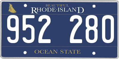 RI license plate 952280
