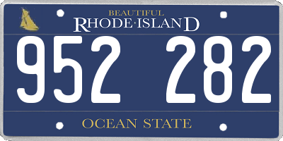 RI license plate 952282