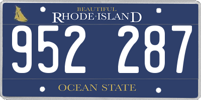 RI license plate 952287