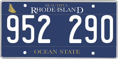 RI license plate 952290