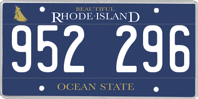 RI license plate 952296
