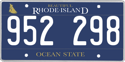 RI license plate 952298