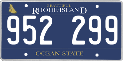 RI license plate 952299