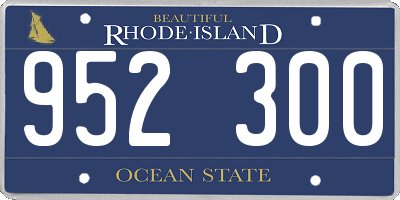 RI license plate 952300