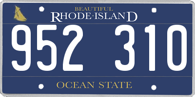 RI license plate 952310