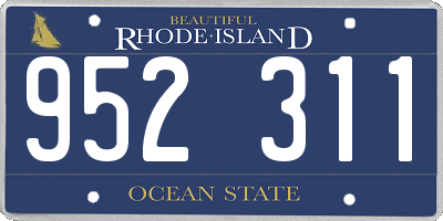 RI license plate 952311
