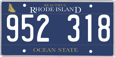 RI license plate 952318