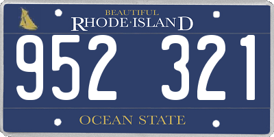 RI license plate 952321