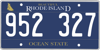 RI license plate 952327