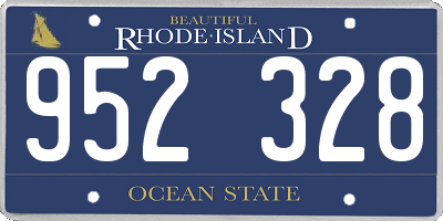 RI license plate 952328