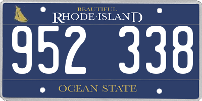 RI license plate 952338