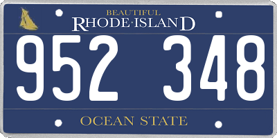 RI license plate 952348