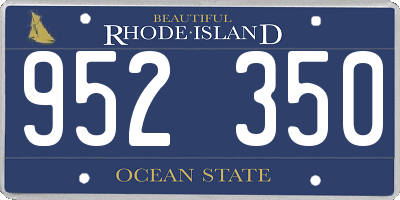 RI license plate 952350