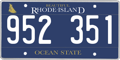 RI license plate 952351