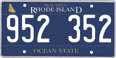 RI license plate 952352