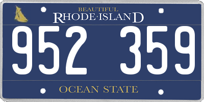 RI license plate 952359
