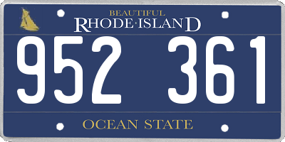 RI license plate 952361