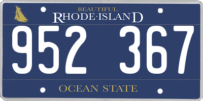 RI license plate 952367