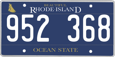 RI license plate 952368