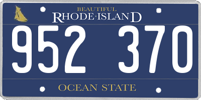 RI license plate 952370