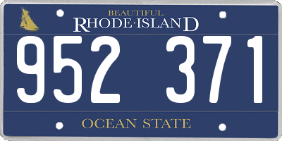 RI license plate 952371