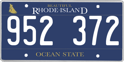 RI license plate 952372