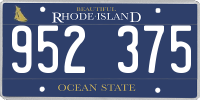 RI license plate 952375