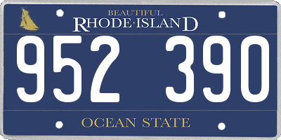 RI license plate 952390