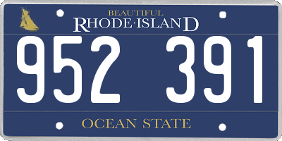 RI license plate 952391