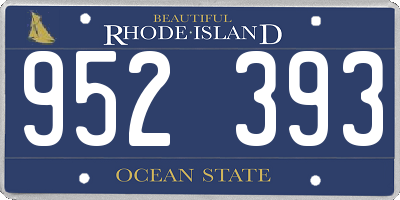 RI license plate 952393
