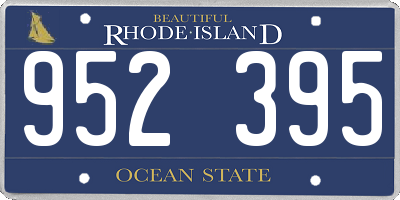 RI license plate 952395