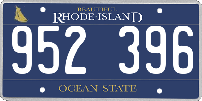 RI license plate 952396