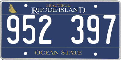 RI license plate 952397