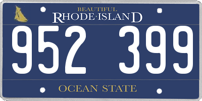 RI license plate 952399